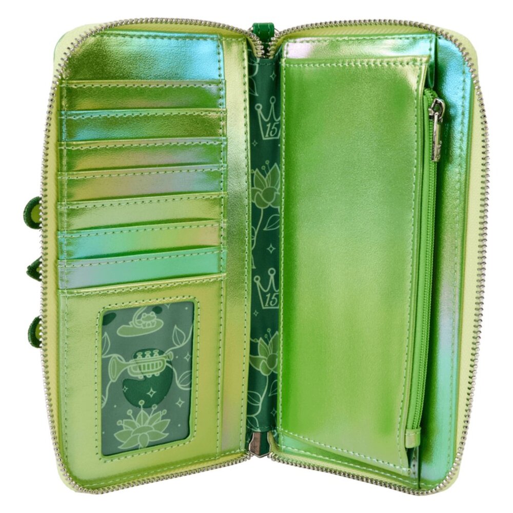 Loungefly Tiana Exclusive Shiny Series Iridescent Cosplay Backpack & Wallet NWT - Picture 13 of 13